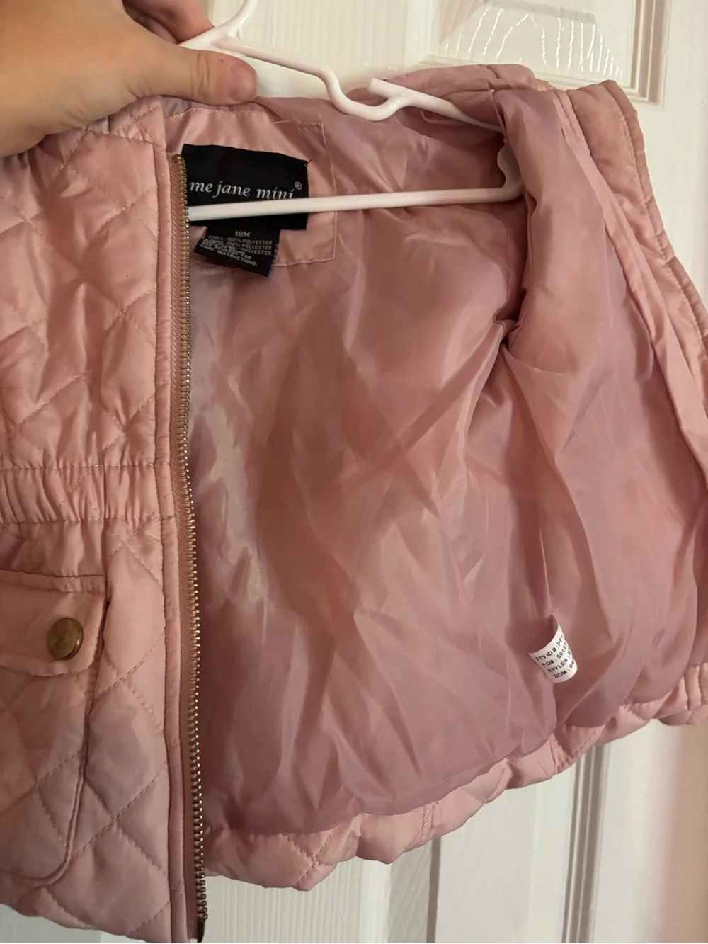 Me Jane Mini Quilted Hooded Puff Jacket - Light Pink